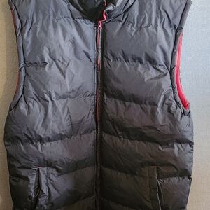 Forcast Black and Red Puffer Vest